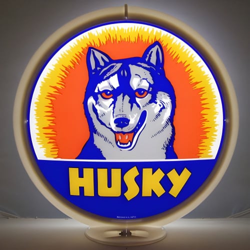 Husky 2-Sided Glass Gas Pump Globe Lamp - 16.5" x 18.75" x 8"