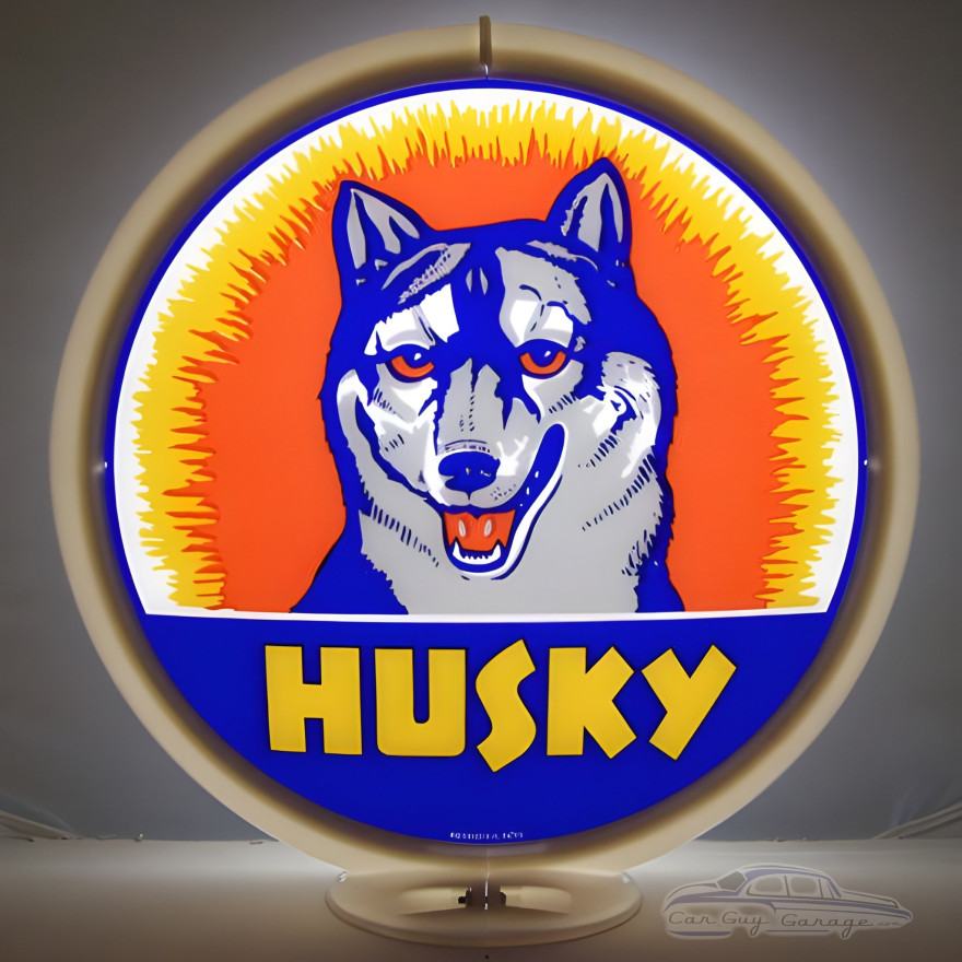 Husky 2-Sided Glass Gas Pump Globe Lamp - 16.5" x 18.75" x 8"