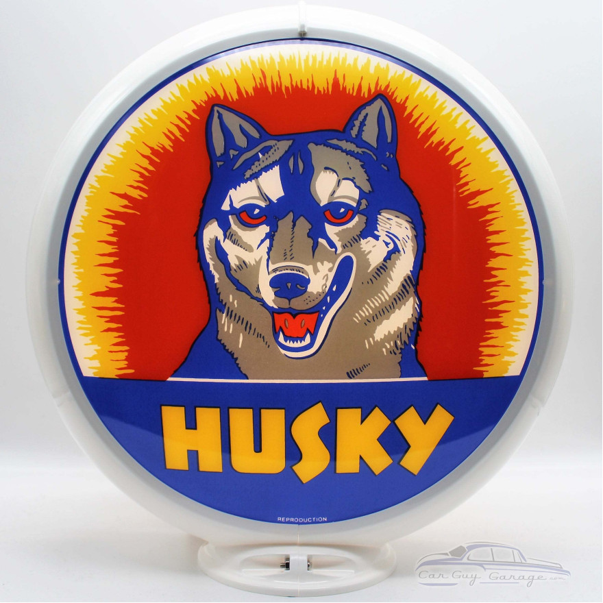 Husky 2-Sided Glass Gas Pump Globe Lamp - 16.5" x 18.75" x 8"