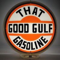 That Good Gulf Glass Gas Pump Globe Lamp - 16.5" x 18.75" x 8"