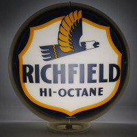 Richfield Hi-Octane Glass Gas Pump Globe Lamp - 16.5" x 18.75" x 8"