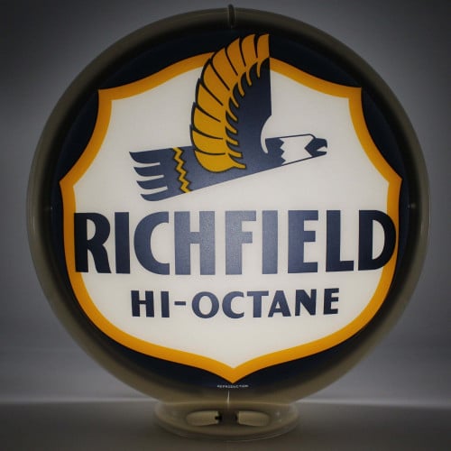 Richfield Hi-Octane Glass Gas Pump Globe Lamp - 16.5" x 18.75" x 8"