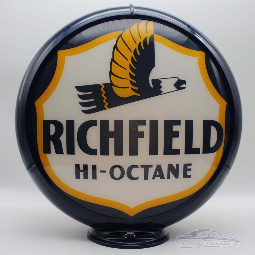 Richfield Hi-Octane Glass Gas Pump Globe Lamp - 16.5" x 18.75" x 8"