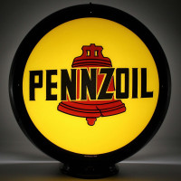 Pennzoil Double-Sided Glass Gas Pump Globe Lamp with Base - 16.5" x 18.75" x 8"