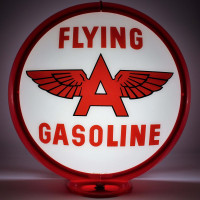 Flying A Gasoline Glass Gas Pump Globe Lamp, Double-Sided - 16.5" x 18.75" x 8"