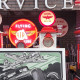 Flying A Gasoline Glass Gas Pump Globe Lamp, Double-Sided - 16.5" x 18.75" x 8"