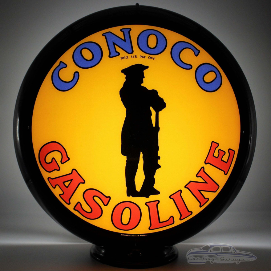 Conoco Minuteman Gasoline Pump Globe Lamp - 16.5" x 18.75" x 8"