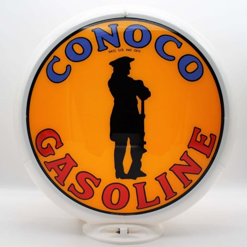 Conoco Minuteman Gasoline Pump Globe Lamp - 16.5" x 18.75" x 8"