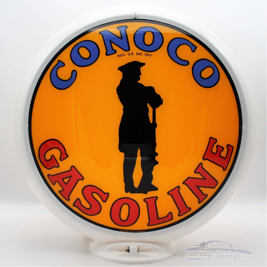 Conoco Minuteman Gasoline Pump Globe Lamp - 16.5" x 18.75" x 8"