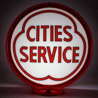 Cities Service Cloverleaf Gas Pump Globe Lamp - 16.5" x 18.75" x 8"