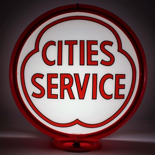 Cities Service Cloverleaf Gas Pump Globe Lamp - 16.5" x 18.75" x 8"