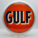 Gulf Glass Gas Pump Globe Lamp, Double-Sided - 16.5" x 18.75" x 8"