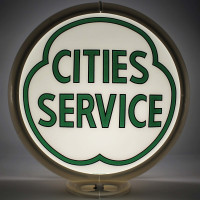 Cities Service Cloverleaf Gas Pump Globe Lamp - 16.5" x 18.75" x 8"
