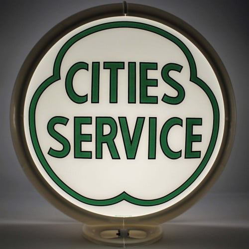 Cities Service Cloverleaf Gas Pump Globe Lamp - 16.5" x 18.75" x 8"