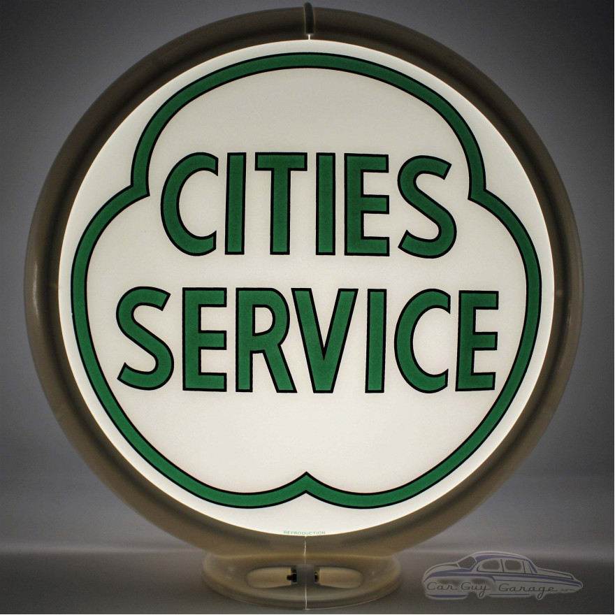 Cities Service Cloverleaf Gas Pump Globe Lamp - 16.5" x 18.75" x 8"