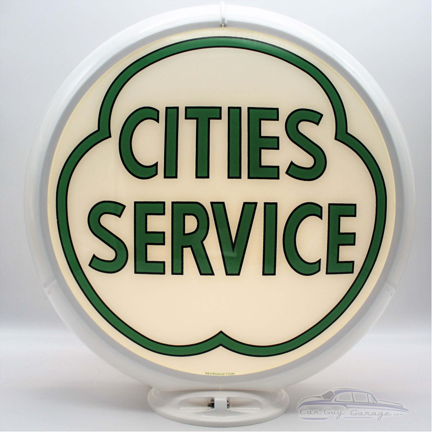 Cities Service Cloverleaf Gas Pump Globe Lamp - 16.5" x 18.75" x 8"