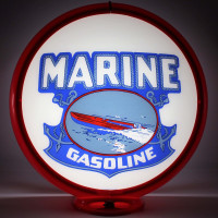 Marine Gasoline Glass Gas Pump Globe Lamp - 16.5" x 18.75" x 8"