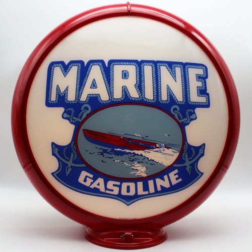Marine Gasoline Glass Gas Pump Globe Lamp - 16.5" x 18.75" x 8"