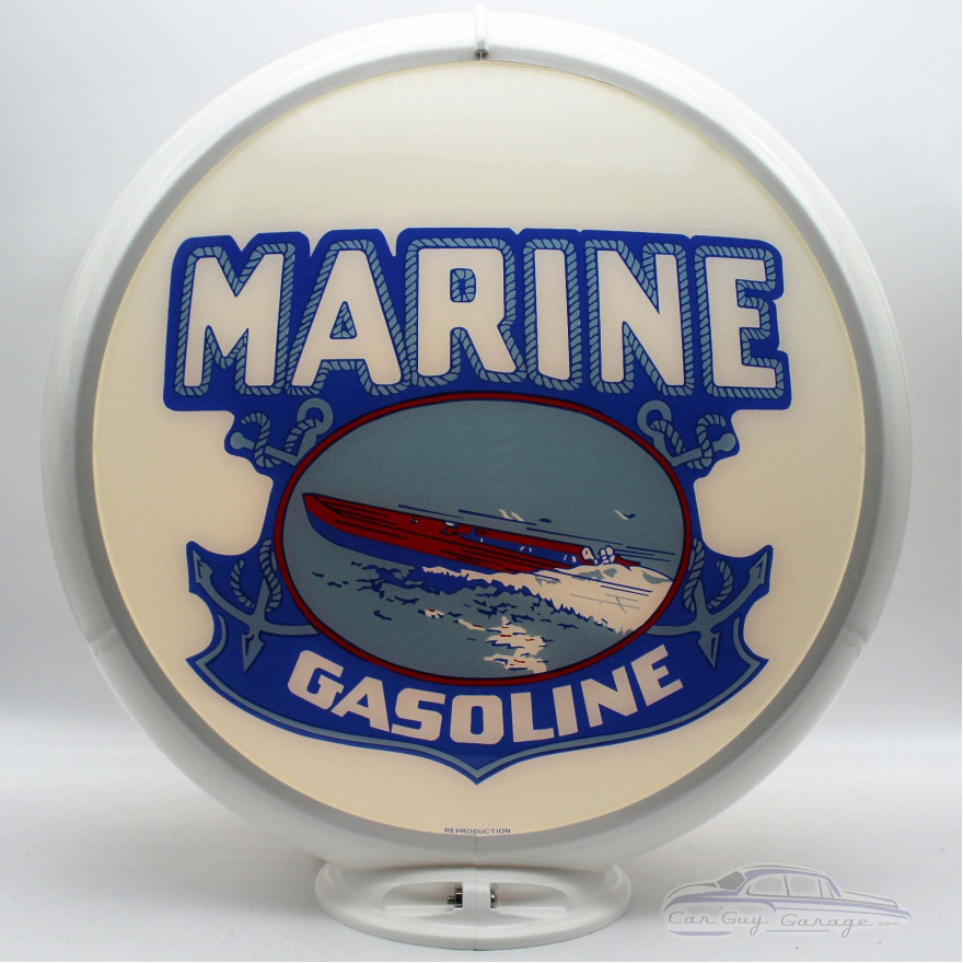 Marine Gasoline Glass Gas Pump Globe Lamp - 16.5" x 18.75" x 8"