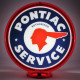 Pontiac Authorized Service Gas Pump Globe Lamp (Glass, Double-Sided) - 16.5" x 18.75" x 8"