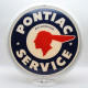 Pontiac Authorized Service Gas Pump Globe Lamp (Glass, Double-Sided) - 16.5" x 18.75" x 8"
