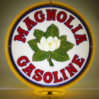 Magnolia Gasoline Glass Gas Pump Globe Lamp - 16.5" x 18.75" x 8"