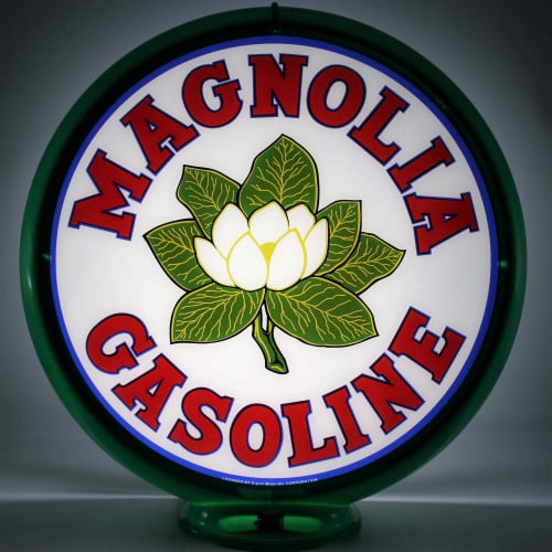 Magnolia Gasoline Glass Gas Pump Globe Lamp - 16.5" x 18.75" x 8"