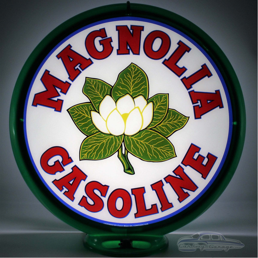 Magnolia Gasoline Glass Gas Pump Globe Lamp - 16.5" x 18.75" x 8"