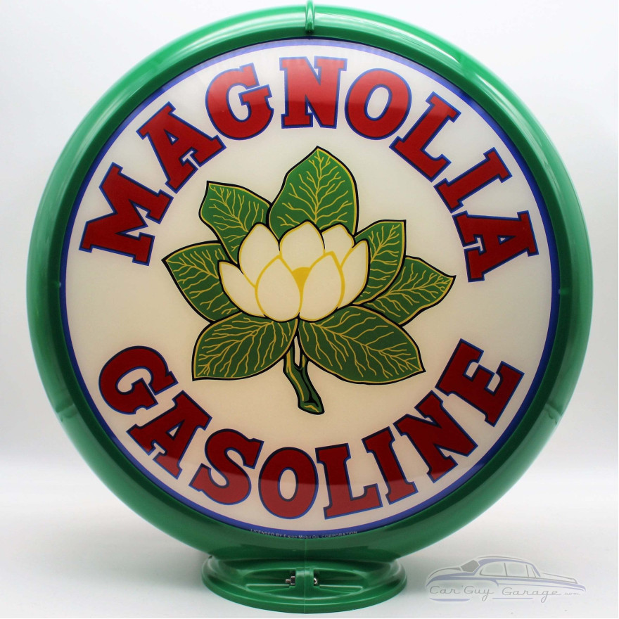 Magnolia Gasoline Glass Gas Pump Globe Lamp - 16.5" x 18.75" x 8"