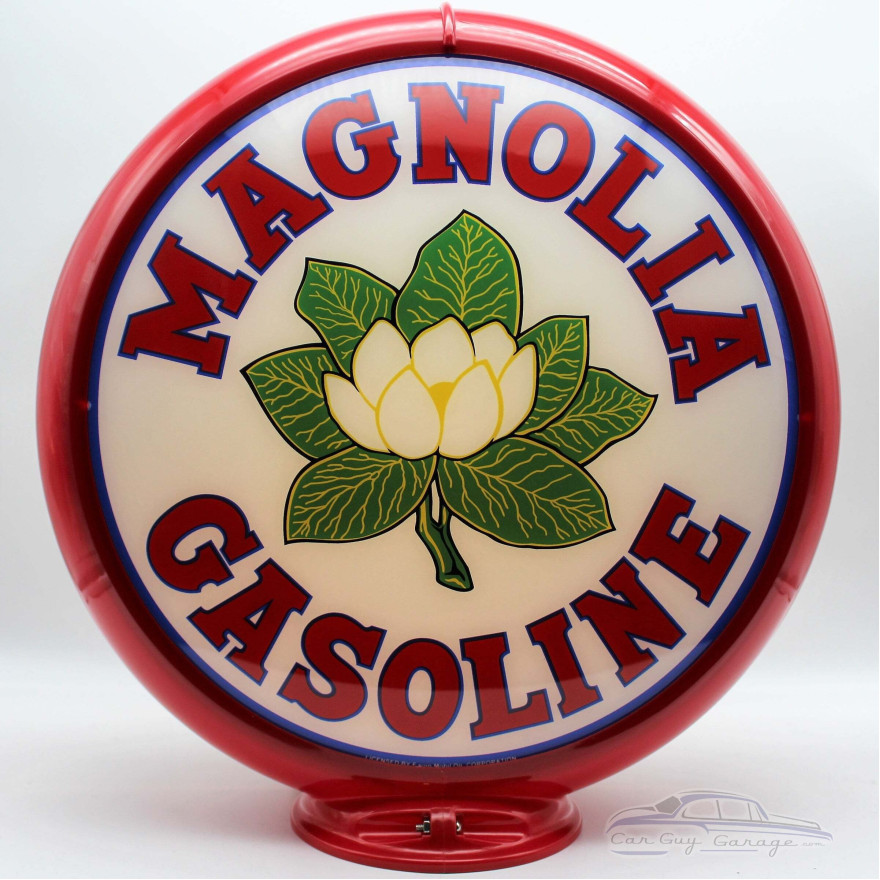 Magnolia Gasoline Glass Gas Pump Globe Lamp - 16.5" x 18.75" x 8"