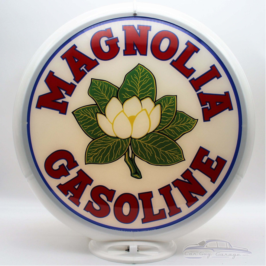 Magnolia Gasoline Glass Gas Pump Globe Lamp - 16.5" x 18.75" x 8"