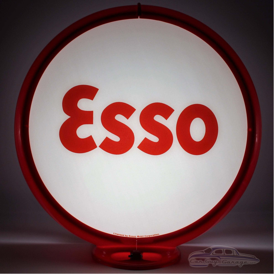 Esso Glass Gas Pump Globe Lamp - 16.5" x 18.75" x 8"