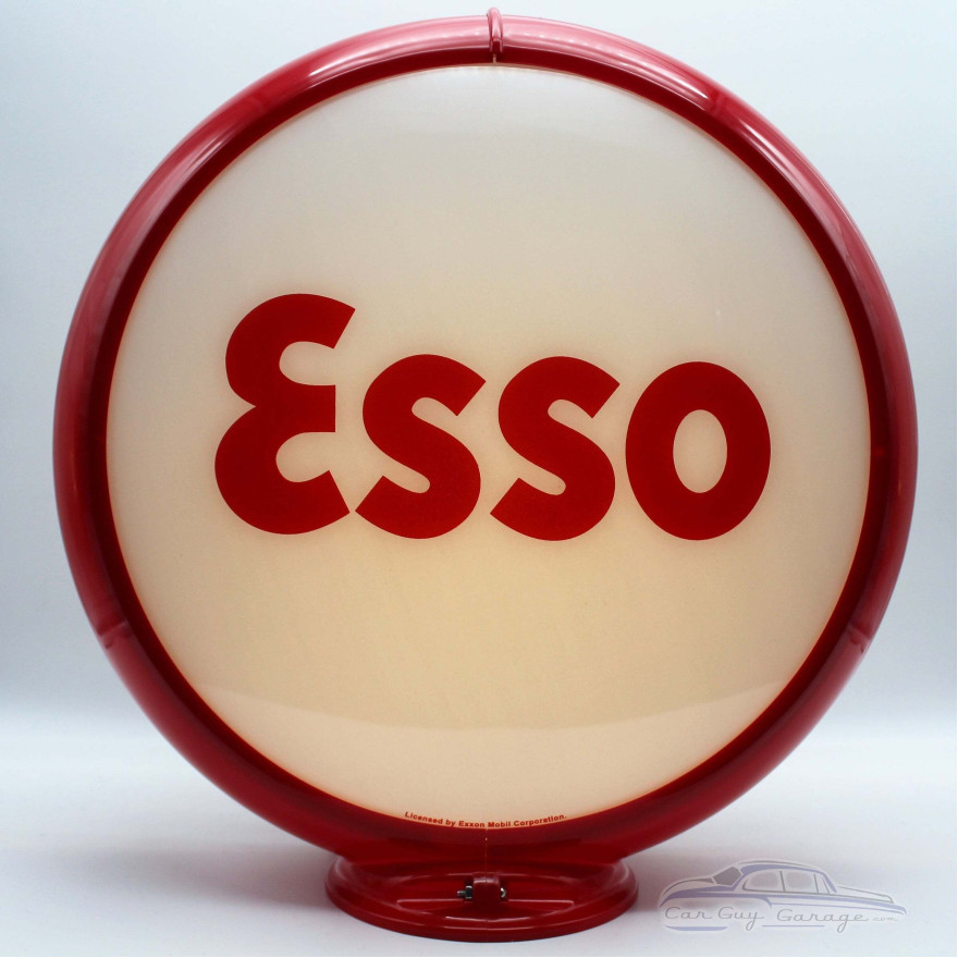 Esso Glass Gas Pump Globe Lamp - 16.5" x 18.75" x 8"