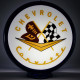 Chevrolet Corvette Glass Gas Pump Globe Lamp - 16.5" x 18.75" x 8"