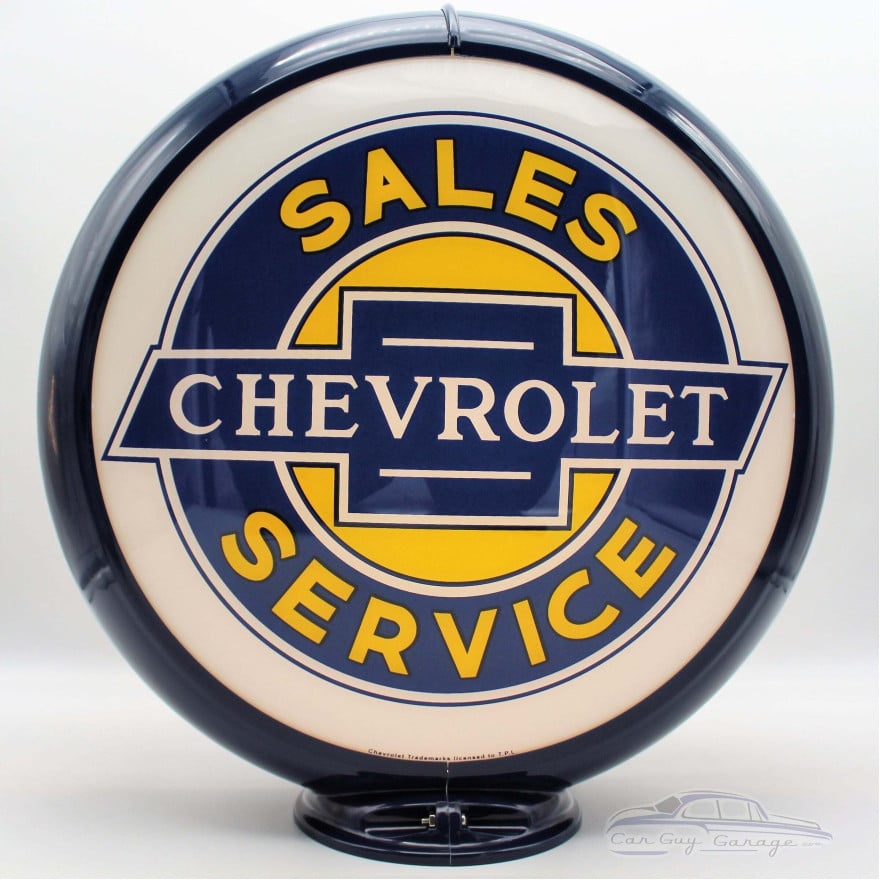 Chevrolet Sales & Service Gas Pump Globe Lamp - 16.5" x 18.75" x 8"