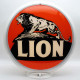 Lion Oil Glass Gas Pump Globe Lamp - 16.5" x 18.75" x 8"