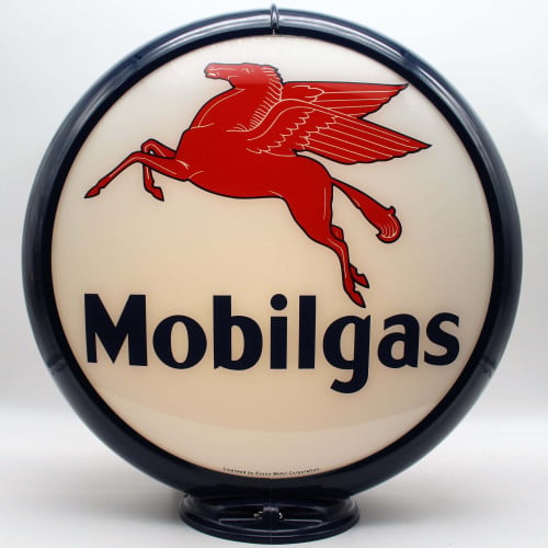 Mobilgas Pegasus Glass Gas Pump Globe Lamp - 16.5" x 18.75" x 8"