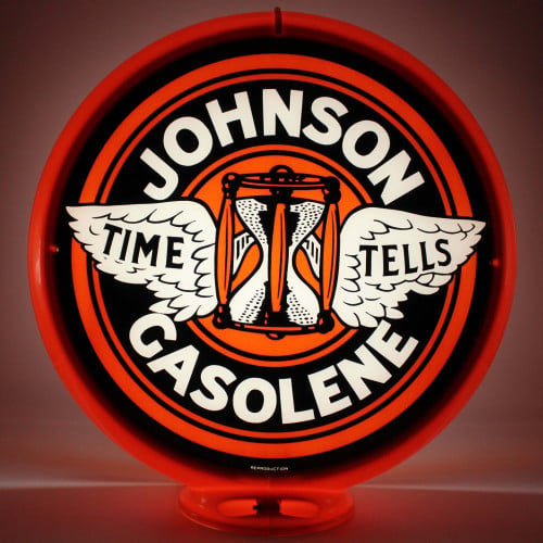 Johnson Gasolene Time Tells Gas Pump Globe Lamp - 16.5" x 18.75" x 8"