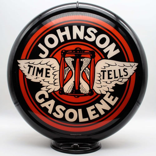 Johnson Gasolene Time Tells Gas Pump Globe Lamp - 16.5" x 18.75" x 8"