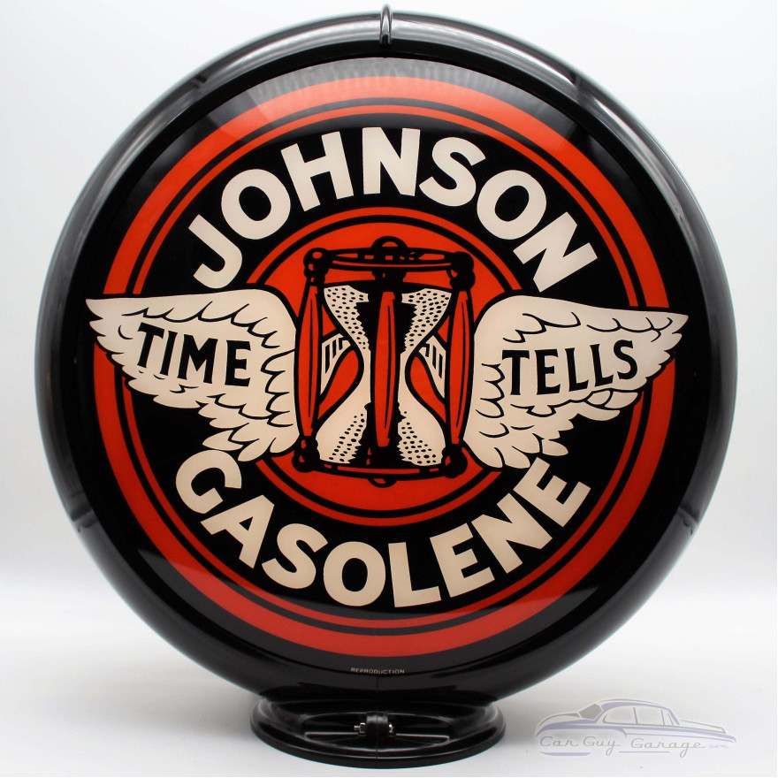 Johnson Gasolene Time Tells Gas Pump Globe Lamp - 16.5" x 18.75" x 8"