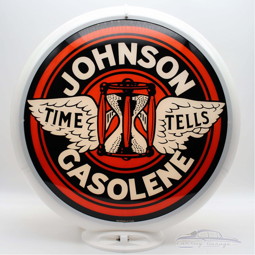 Johnson Gasolene Time Tells Gas Pump Globe Lamp - 16.5" x 18.75" x 8"