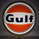 Gulf Glass Gas Pump Globe Lamp, Double-Sided - 16.5" x 18.75" x 8"