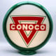 Conoco Red Triangle Glass Gas Pump Globe Lamp - 16.5" x 18.75" x 8"