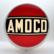 Amoco Glass Gas Pump Globe Lamp with Base - 16.5" x 18.75" x 8"