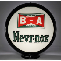 B-A Nevr-Nox Glass Gas Pump Globe Lamp - 16.5" x 18.75" x 8"