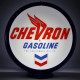 Chevron Gasoline Glass Gas Pump Globe Lighted Lamp - 16.5" x 18.75" x 8"