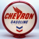 Chevron Gasoline Glass Gas Pump Globe Lighted Lamp - 16.5" x 18.75" x 8"
