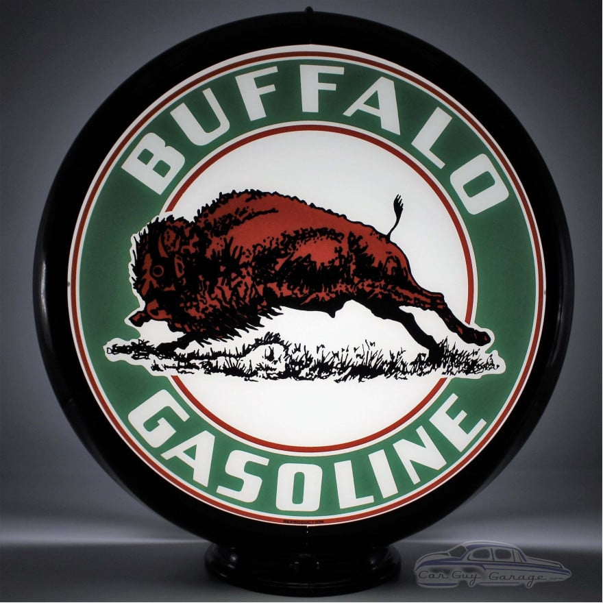 Buffalo Gasoline Glass Gas Pump Globe Lamp - 16.5" x 18.75" x 8"