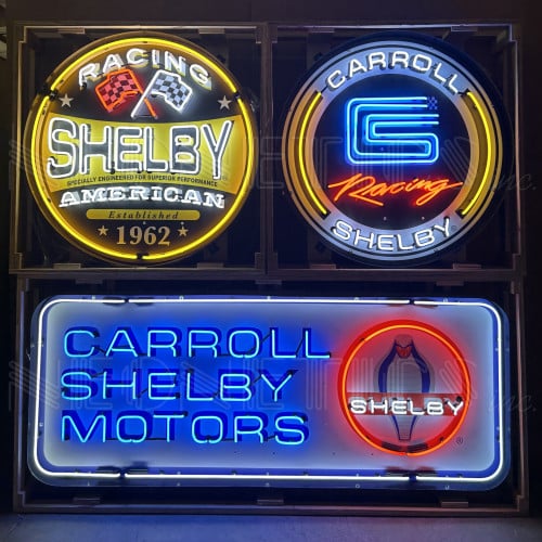 CARROLL SHELBY MOTORS Neon Sign - 72" wide