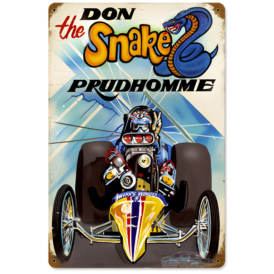 Prudhomme the Snake Metal Sign - 12" x 18"